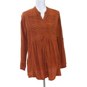 J. P. & Mattie rust lightweight cotton tunic, medium, bohemian, hippie